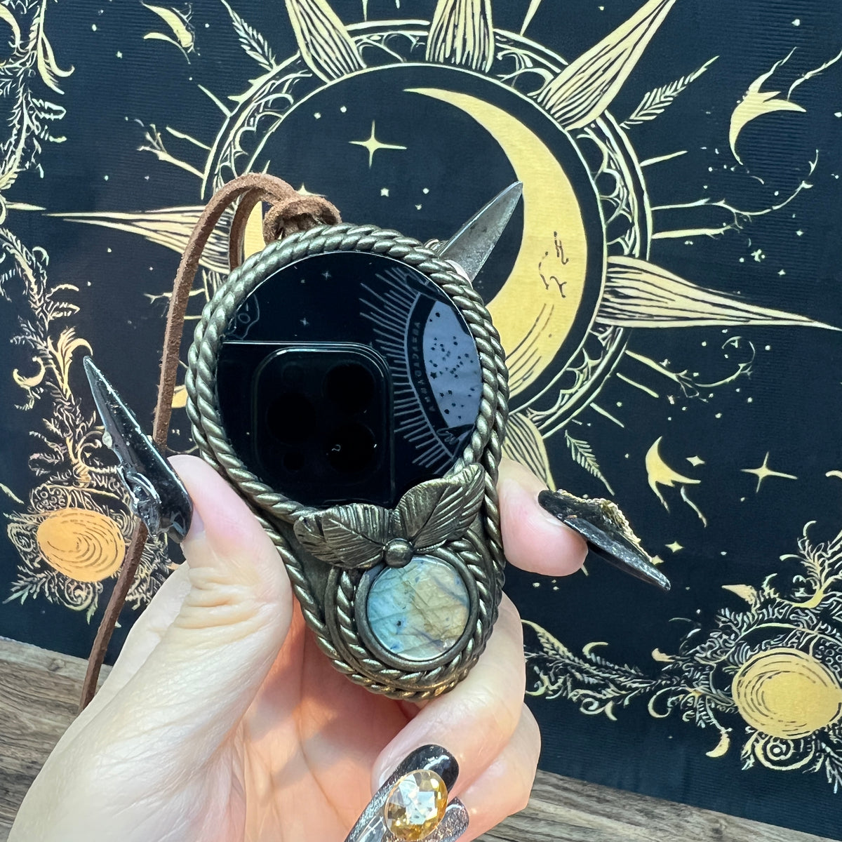 Handmade Natural Black Obsidian Scrying Mirror/Magic Obsidian Witch Mirror/Crystal Quartz Mirror/Manifest Altar Tool