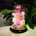 Wisdom's Glow: Natural Fluorite Rough & Enchanted Deep Forest night light | Handmade Crystal Mushroom Lamp