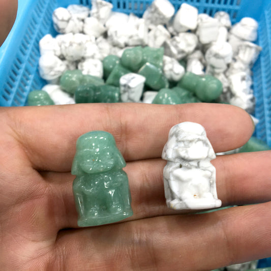 5 pcs Star Wars Carving Natural crystal carved 1 inch mini carving