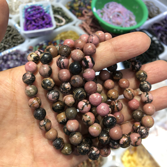 Rhodonite Bracelet 8mm Gemstone Bracelet crystal bracelet