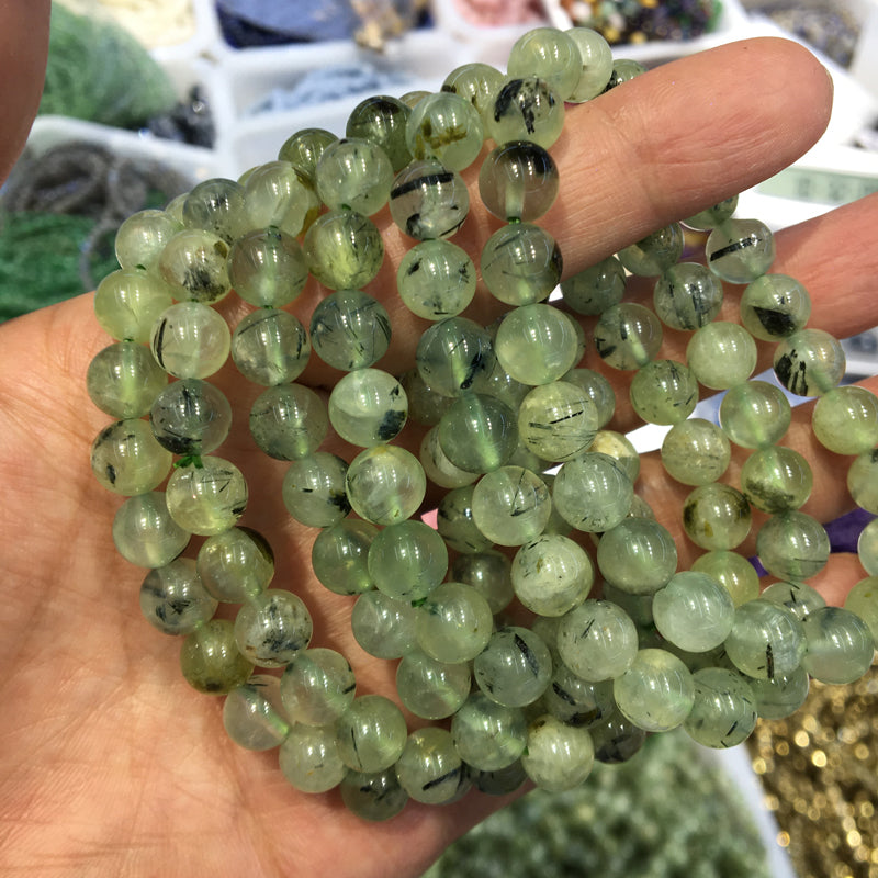 Prehnite Bracelet 8mm Gemstone Bracelet crystal bracelet