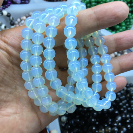 White opalite bracelet 8mm Gemstone Bracelet crystal bracelet