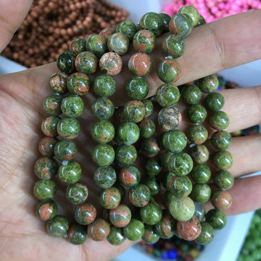 unakite bracelet 8mm Gemstone Bracelet crystal bracelet