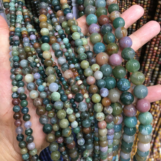 ocean jasper round beads Natural Gemstone Beads crystal DIY beads 15''