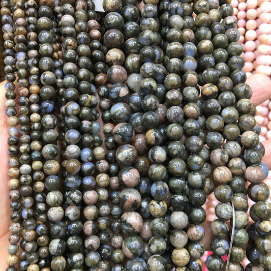 Quea Sara round beads Natural Gemstone Beads crystal DIY beads 15''