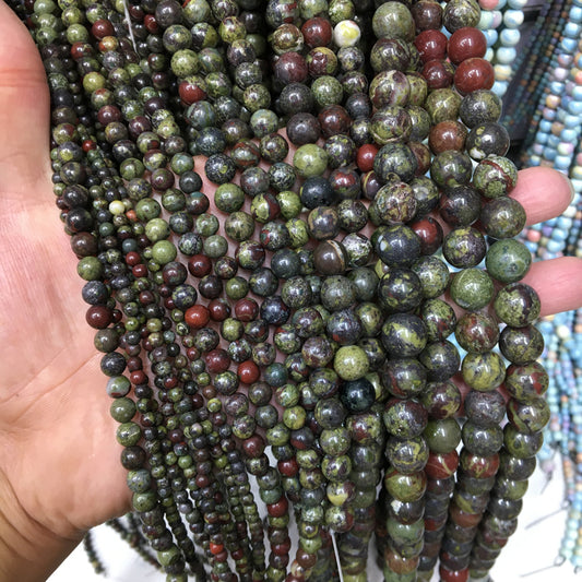 Dragon Blood Stone round beads Natural Gemstone Beads crystal DIY beads 15''