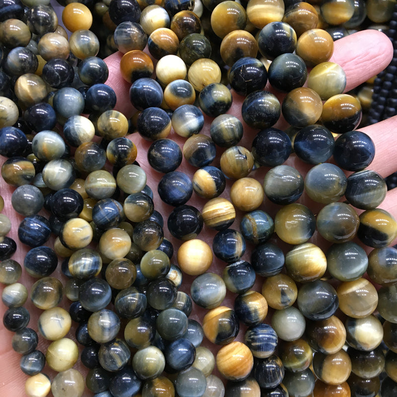 Dream tiger eye round beads Natural Gemstone Beads crystal DIY beads 15''