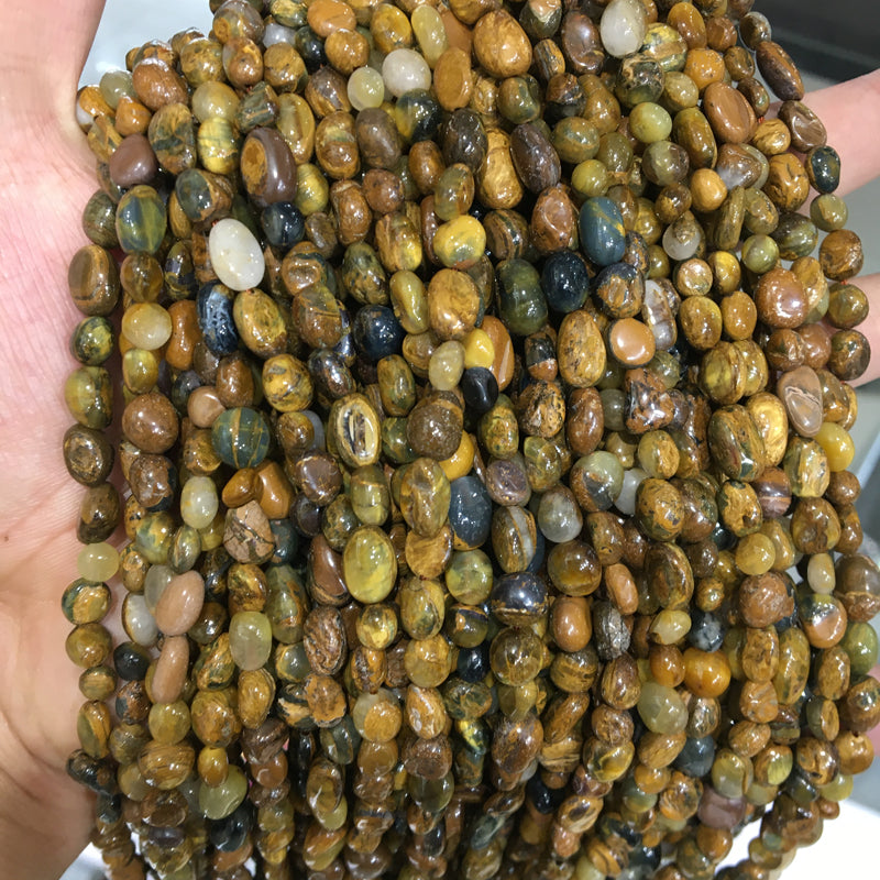 Pietersite Nugget Pebble Beads Gemstone Beads bracelet DIY beads 15''