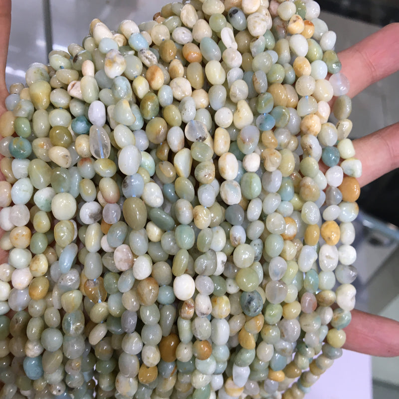 Amazonite Nugget Pebble Beads Gemstone Beads bracelet DIY beads 15''