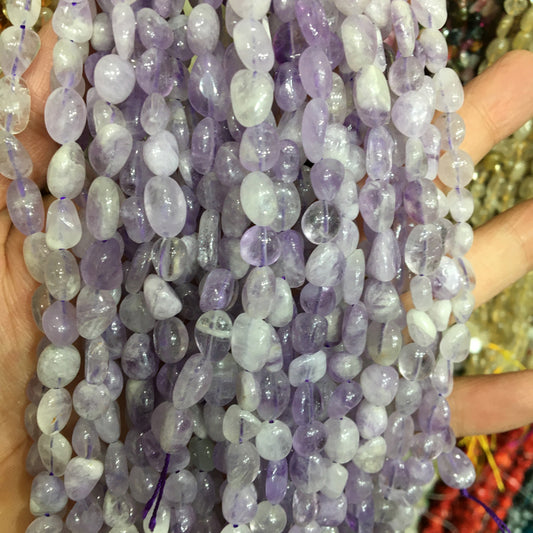 Amethyst Nugget Pebble Beads Gemstone Beads bracelet DIY beads 15''