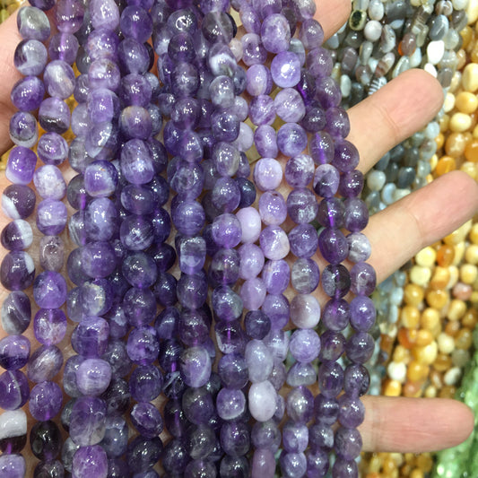 Amethyst Nugget Pebble Beads Gemstone Beads bracelet DIY beads 15''