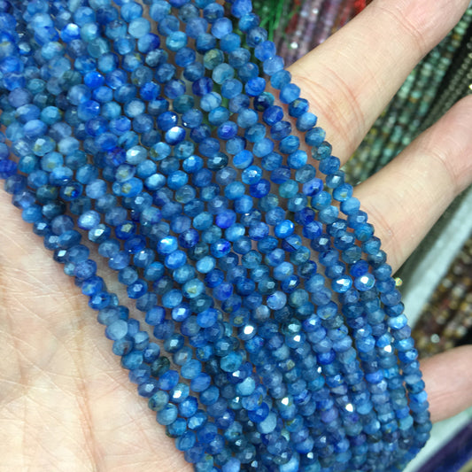 Kyanite 3*4mm faceted Rondelle Shape beads Gemstone beads Bracelet DIY beads 15''