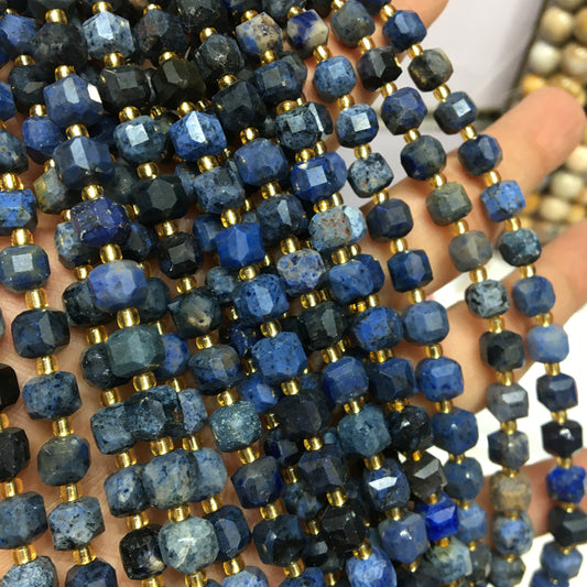 6mm Sodalite Cube Square faceted beads Gemstone beads Bracelet DIY beads 15''