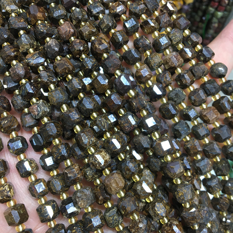 6mm Bronzite Cube Square faceted beads Gemstone beads Bracelet DIY beads 15''