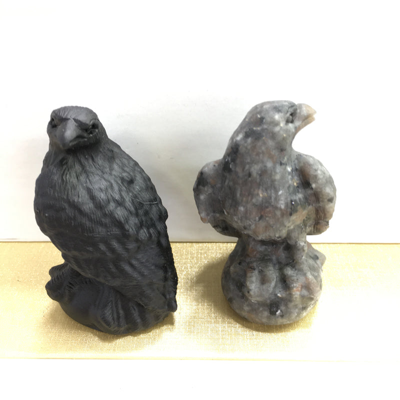 Eagle Black obsidian Yooperlite Carving Natural crystal animal bird carved