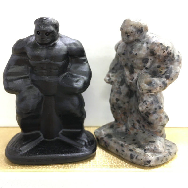 Hulk Black obsidian Yooperlite Carving Natural crystal The Avengers carved