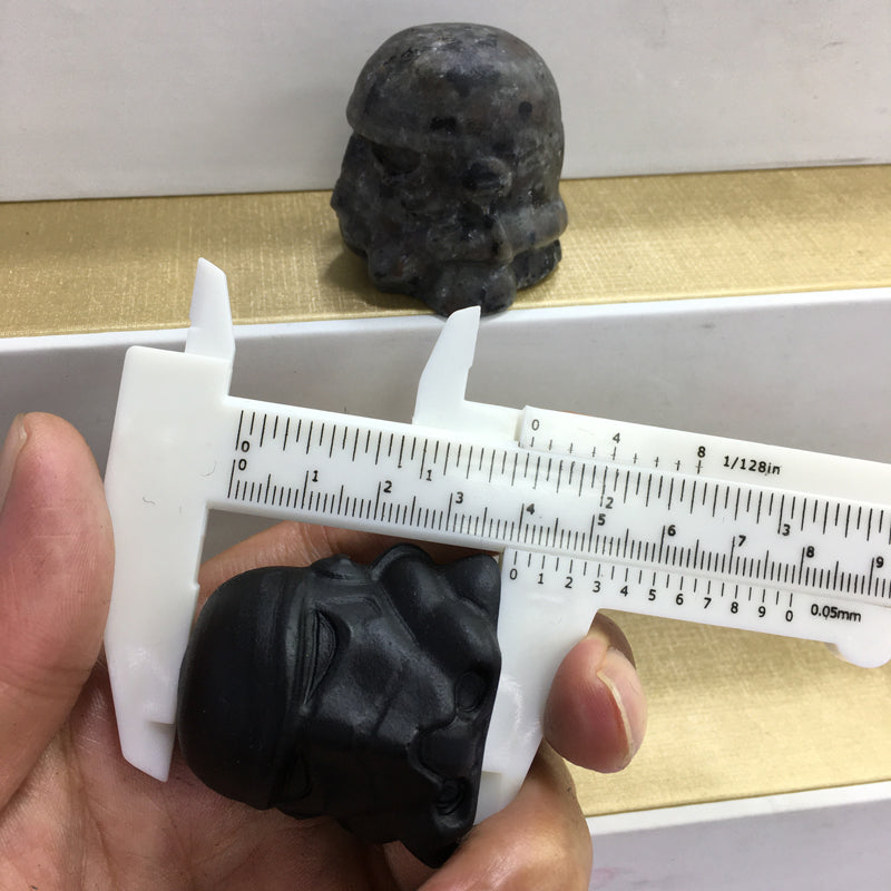 Stormtrooper Black obsidian Yooperlite Carving Natural crystal Star Wars carved