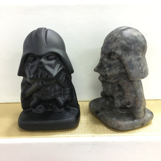 Anakin Skywalker Black obsidian Yooperlite Carving Natural crystal Star Wars carved