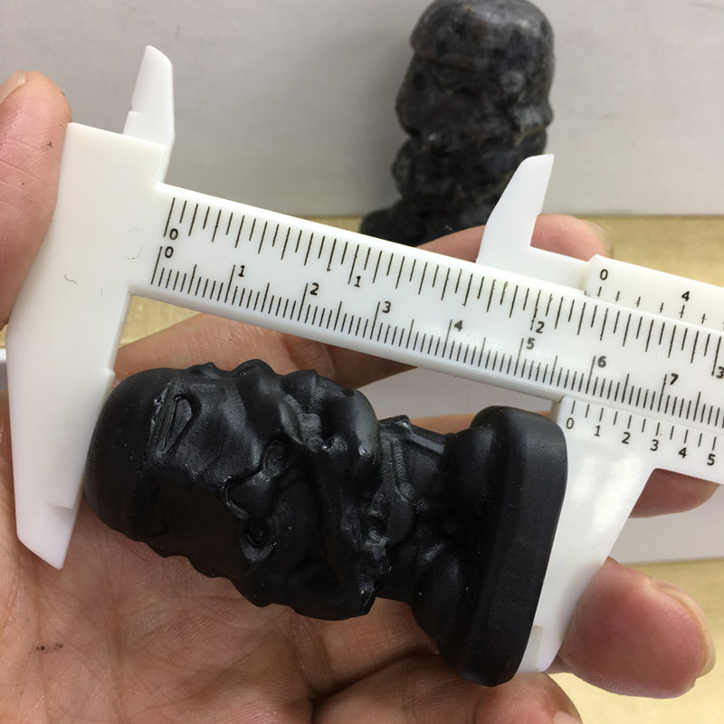 Stormtrooper Black obsidian Yooperlite Carving Natural crystal Star Wars carved