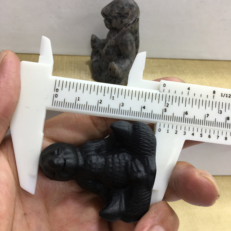 Sloth Black obsidian Yooperlite Carving Natural crystal animal carved