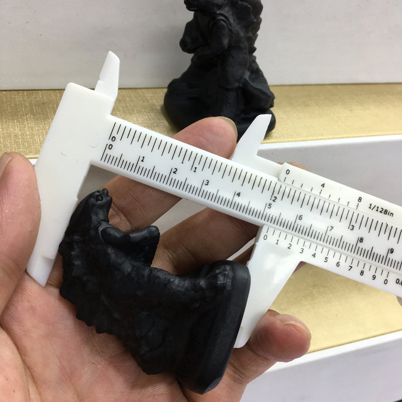 Godzilla Black obsidian Yooperlite Carving Natural crystal animal carved