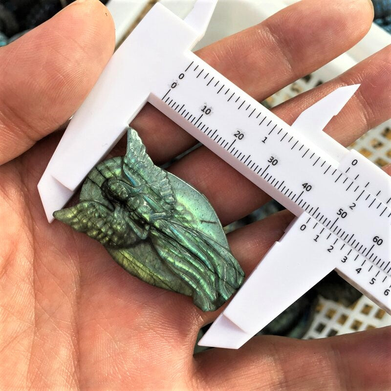 Labradorite Angel Carving Natural crystal carved