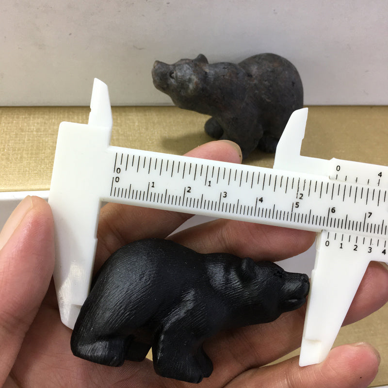 Bear Black obsidian Yooperlite Carving Natural crystal Animals carved