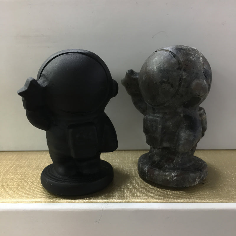 Astronaut Black obsidian Yooperlite Carving Natural crystal carved