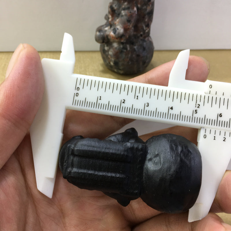 Astronaut Black obsidian Yooperlite Carving Natural crystal carved