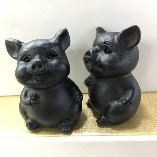 Porker Black obsidian Yooperlite Carving Natural crystal animal carved