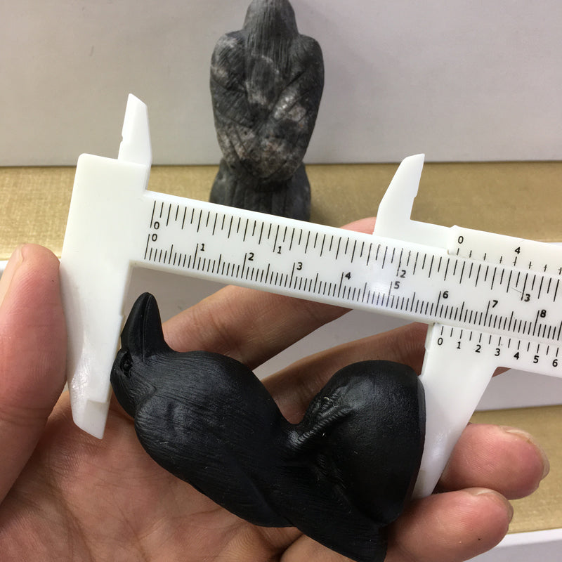 Raven Black obsidian Yooperlite Carving Natural crystal animal bird carved