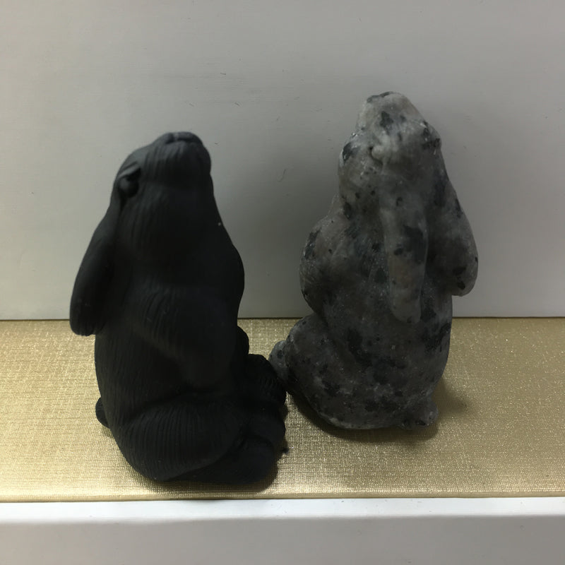 Rabbit Black obsidian Yooperlite Carving Natural crystal animal carved