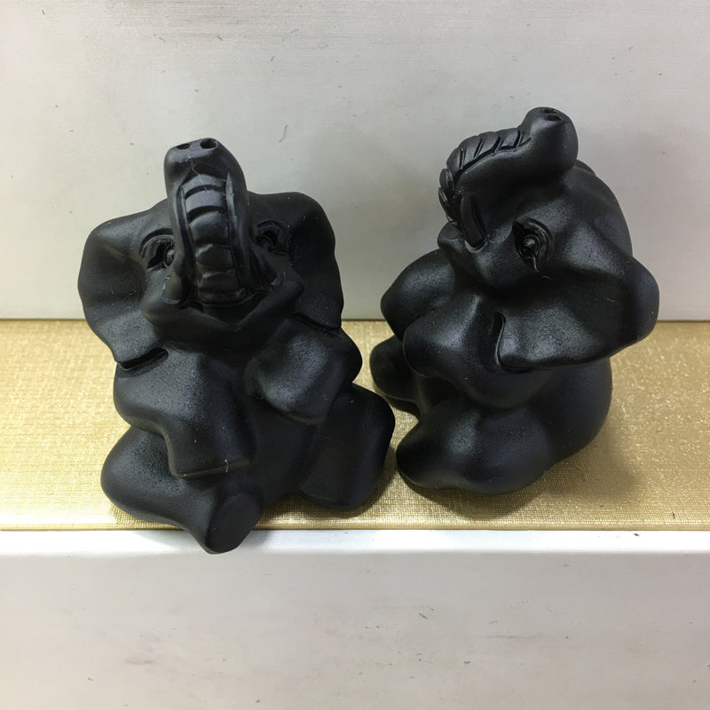 Elephant Black obsidian Yooperlite Carving Natural crystal animal carved