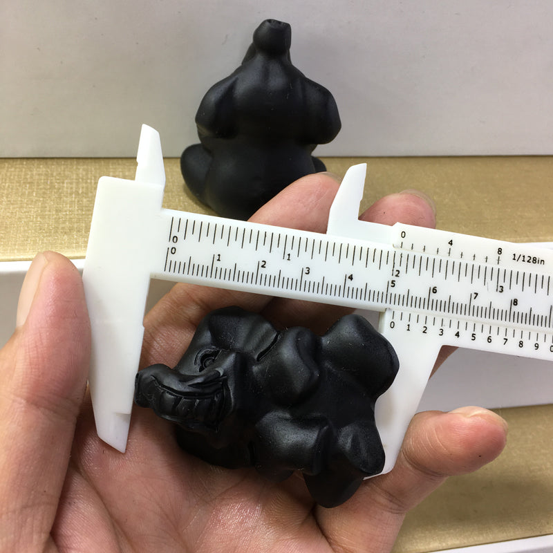 Elephant Black obsidian Yooperlite Carving Natural crystal animal carved