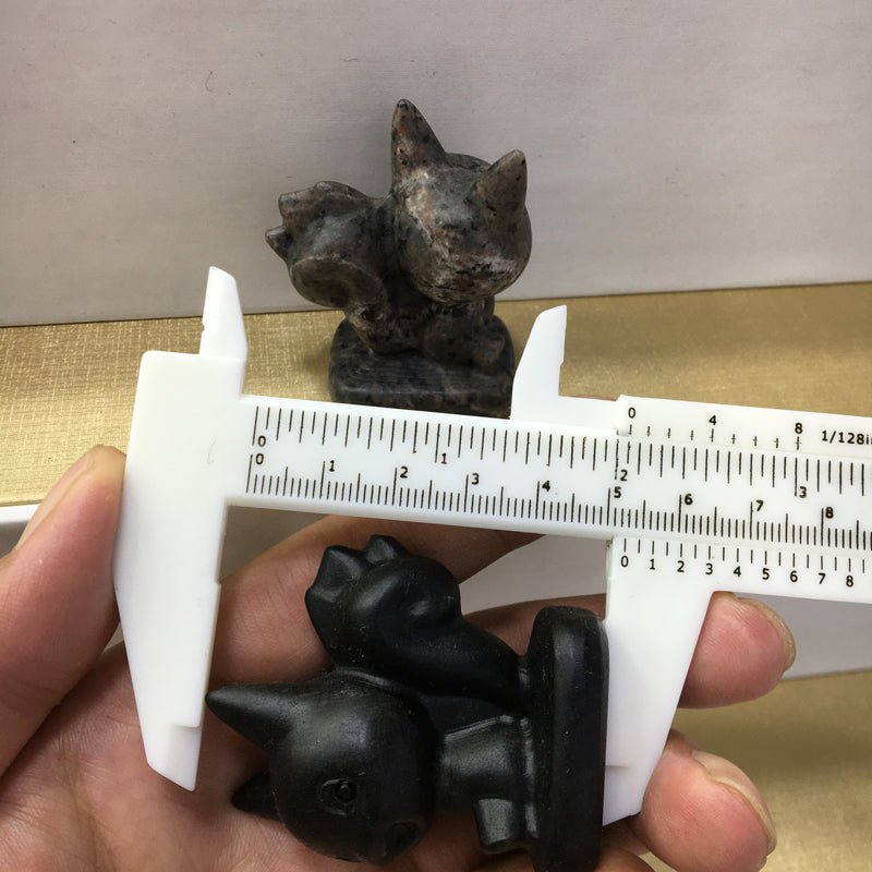 Pachirisu Black obsidian Yooperlite Carving Natural crystal Pokémon carved