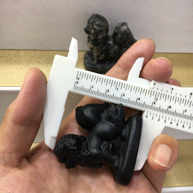 Arcanine Black obsidian Yooperlite Carving Natural crystal Pokémon carved