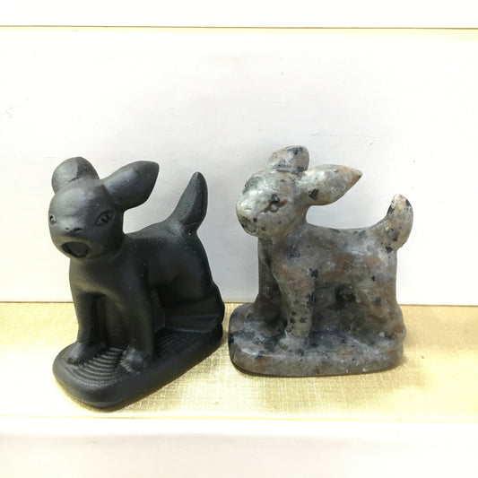 Espeon Black obsidian Yooperlite Carving Natural crystal Pokémon carved