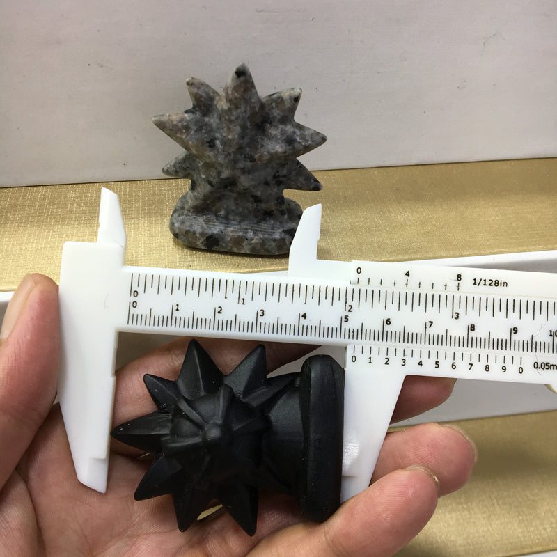 Starmie Black obsidian Yooperlite Carving Natural crystal Pokémon carved