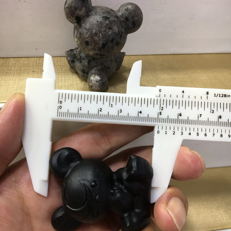 Teddiursa Black obsidian Yooperlite Carving Natural crystal Pokémon carved