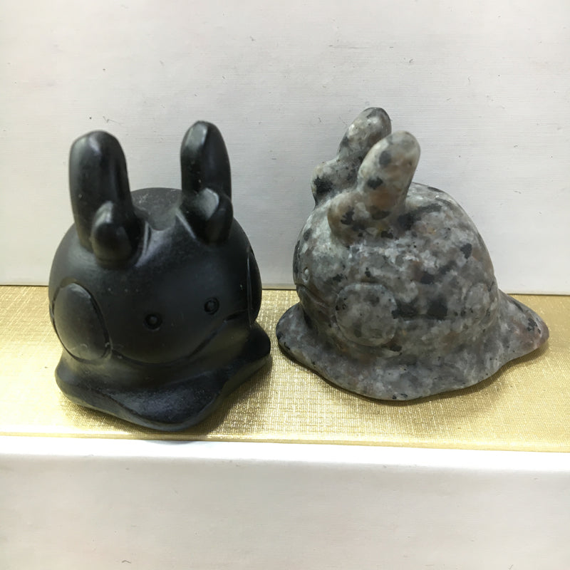 Goomy Black obsidian Yooperlite Carving Natural crystal Pokémon carved