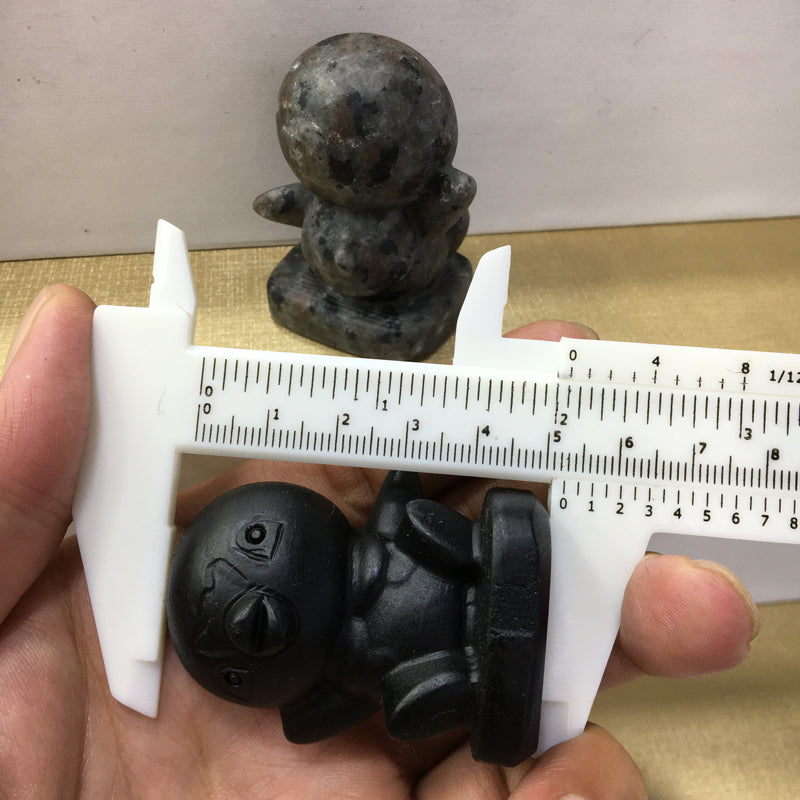 Piplup Black obsidian Yooperlite Carving Natural crystal Pokémon carved