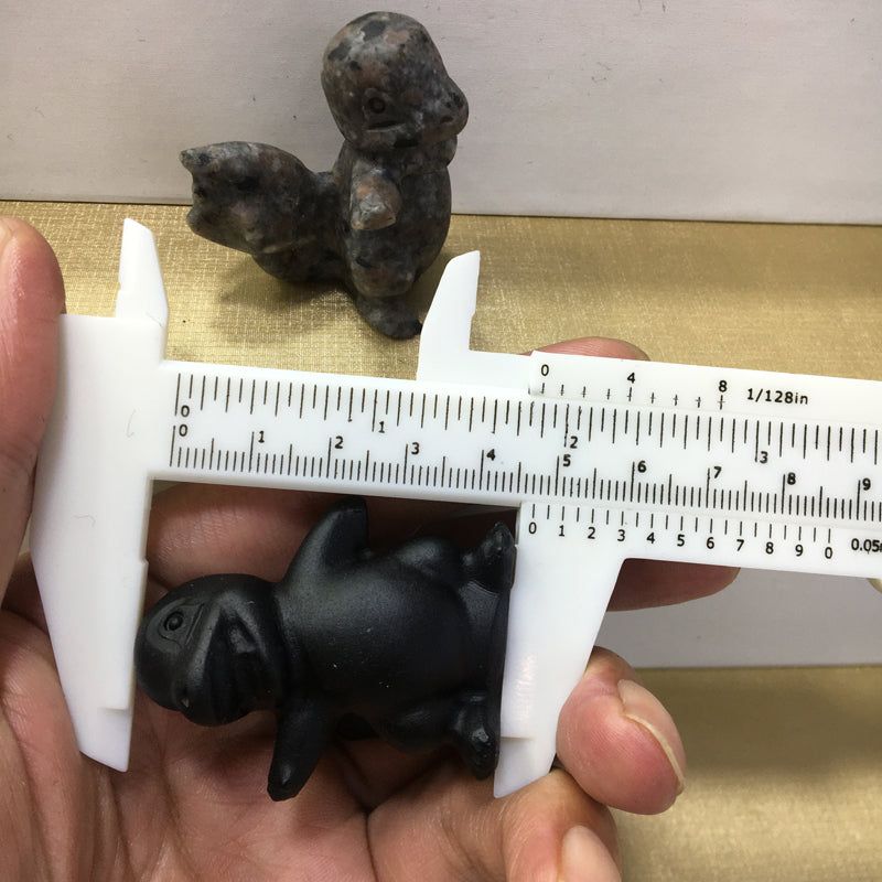 Charmander Black obsidian Yooperlite Carving Natural crystal Pokémon carved