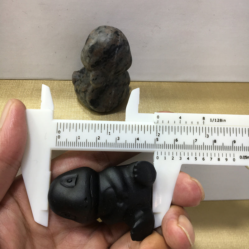 Charmander Black obsidian Yooperlite Carving Natural crystal Pokémon carved