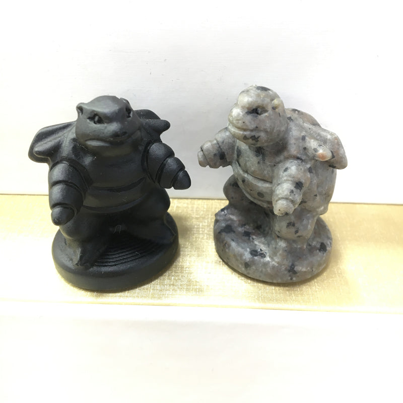 Blastoise Black obsidian Yooperlite Carving Natural crystal Pokémon carved