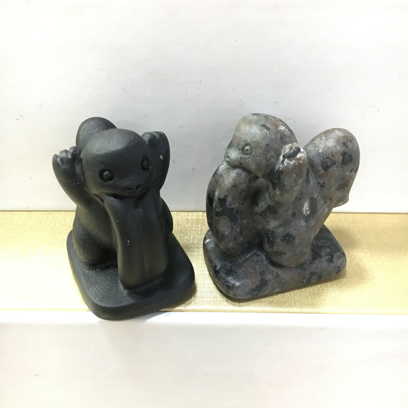 Lickitung Black obsidian Yooperlite Carving Natural crystal Pokémon carved