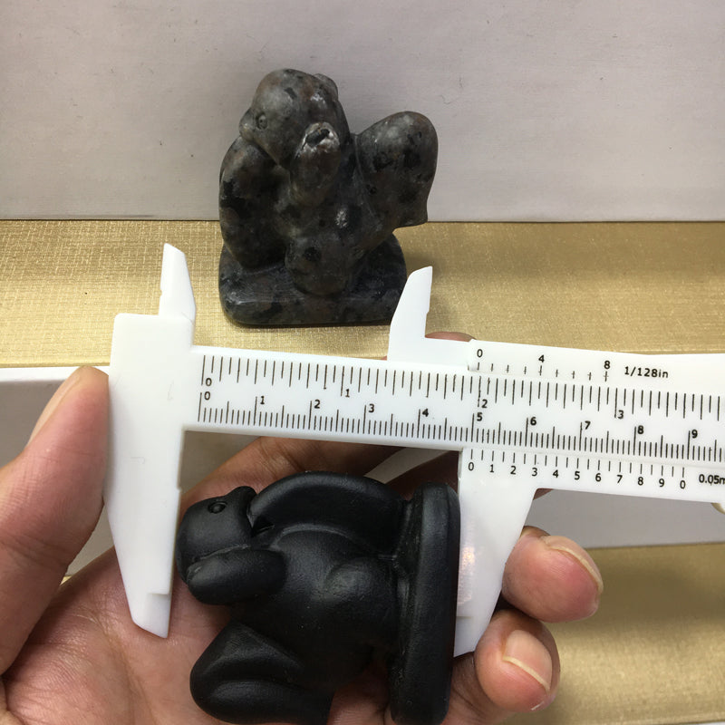 Lickitung Black obsidian Yooperlite Carving Natural crystal Pokémon carved