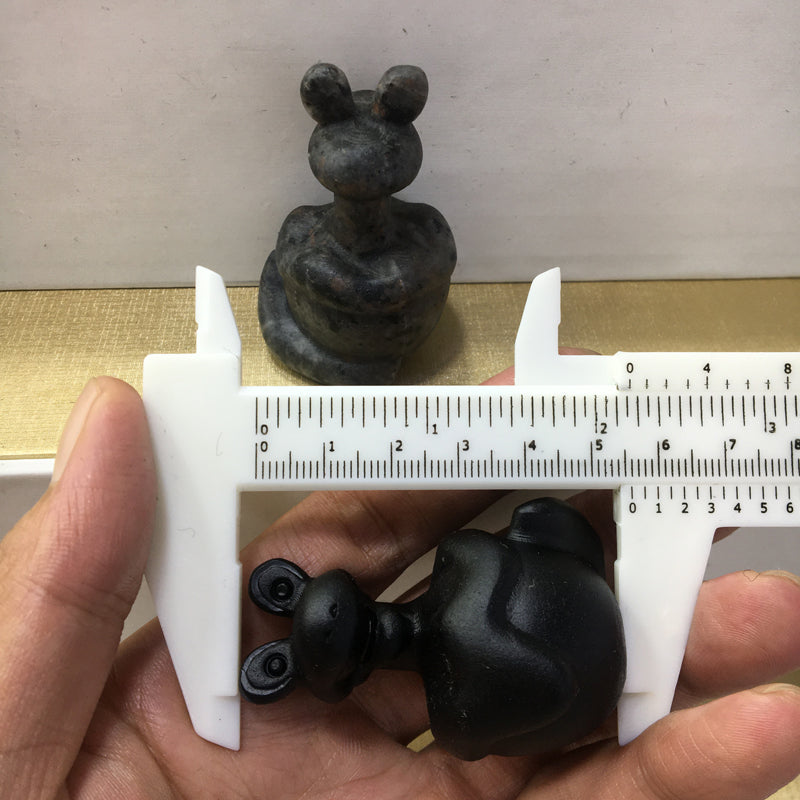 Pokemon Black obsidian Yooperlite Carving Natural crystal Pokémon carved