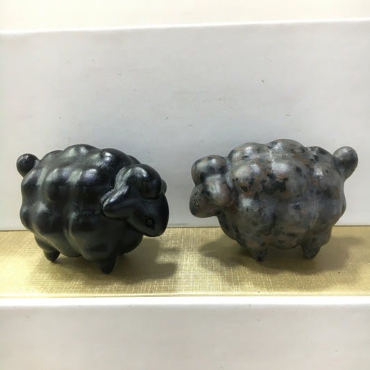 Mareep carving Black obsidian Yooperlite Carving Natural crystal Pokémon carved