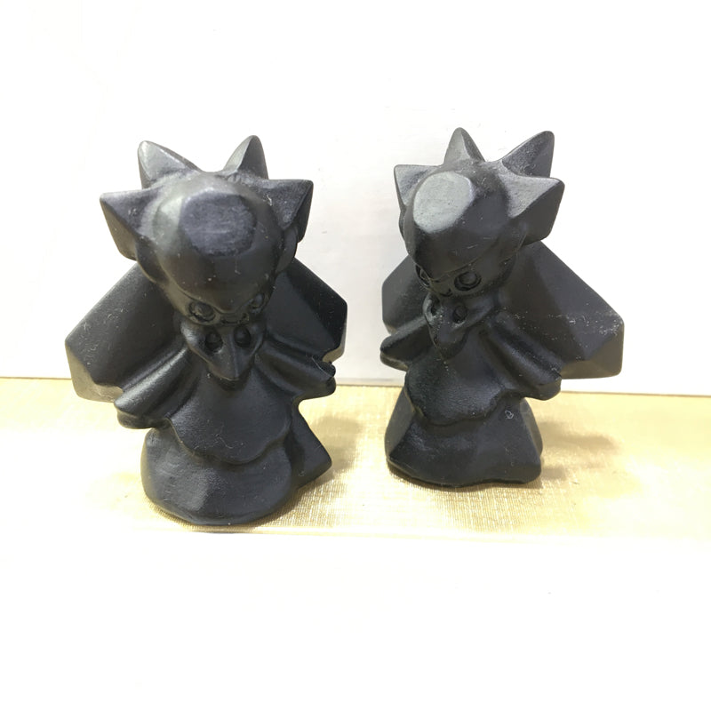 Diancie carving Black obsidian Yooperlite Carving Natural crystal Pokémon carved