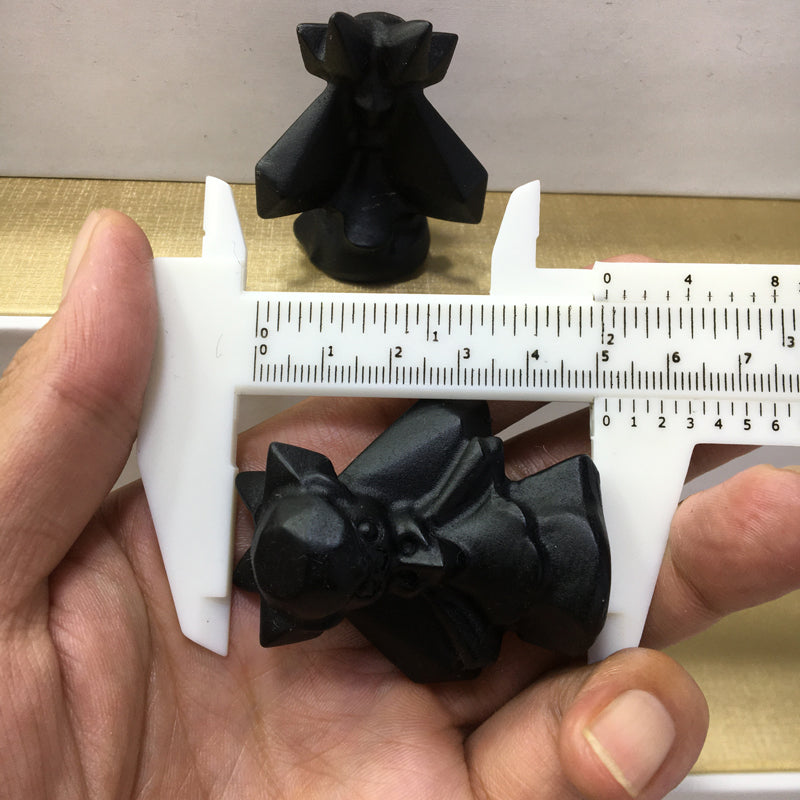 Diancie carving Black obsidian Yooperlite Carving Natural crystal Pokémon carved